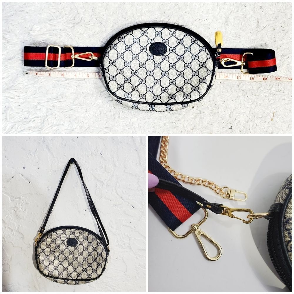 Gucci Authentic Vintage GG monogram PVC leather crossbody pouch bag - Picture 3 of 16